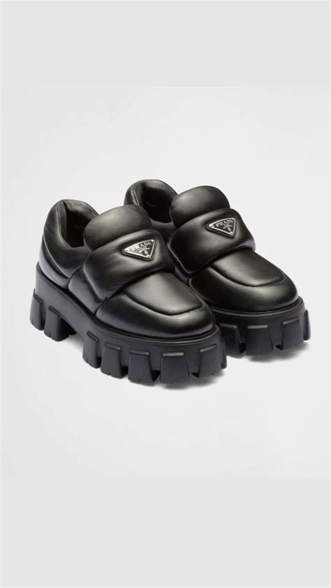 puffy prada loafers